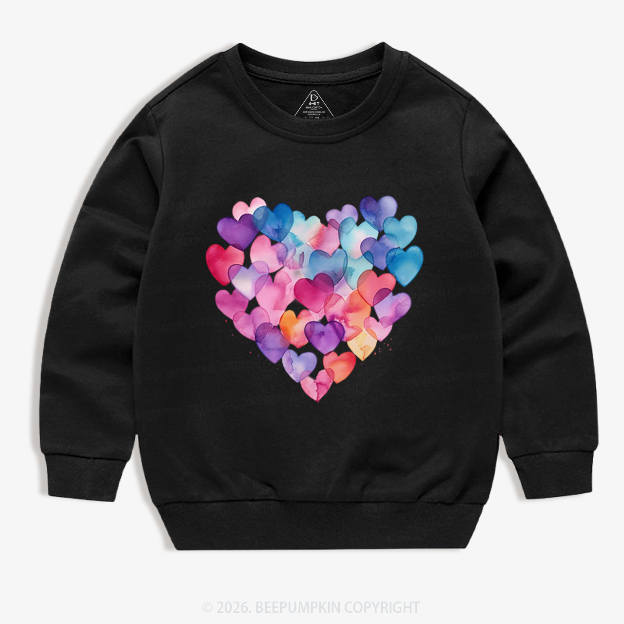 Layered Hearts Valentine's Day Kid's Sweatshirt