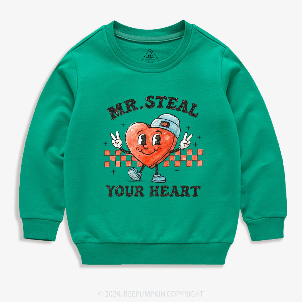 Mr. Steal Your Heart Valentine's Day Kid's Sweatshirt