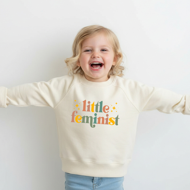  Vintage Little Feminist Kid's Sweatshirt