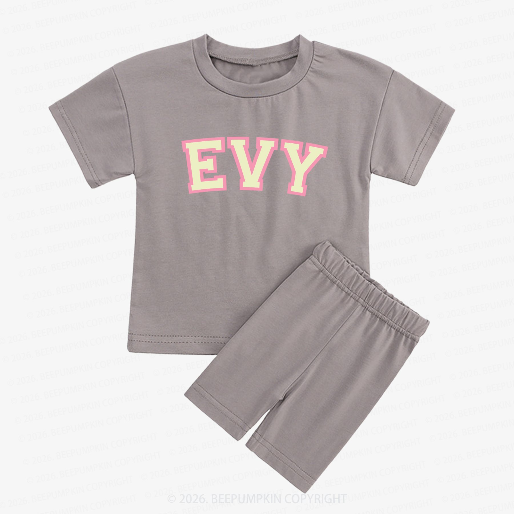 Wild Child Florals Kids Biker Shorts&Tee Sale-Beepumpkin™