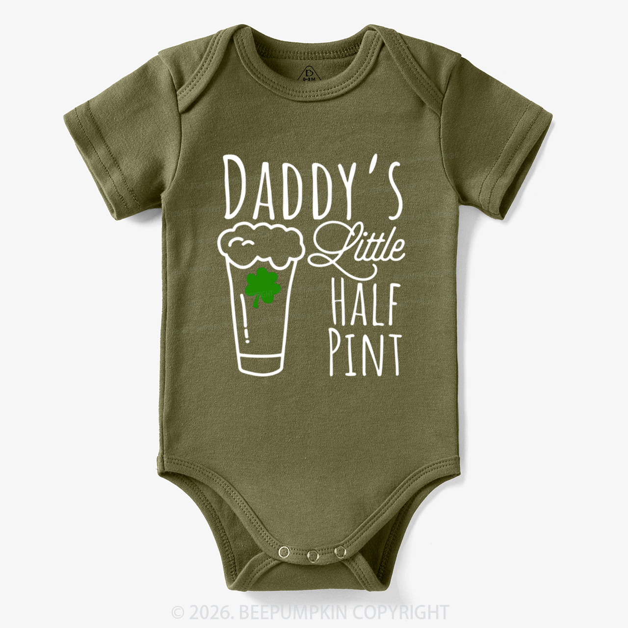 Daddy's Little Half Pint St. Patrick's Day Bodysuit