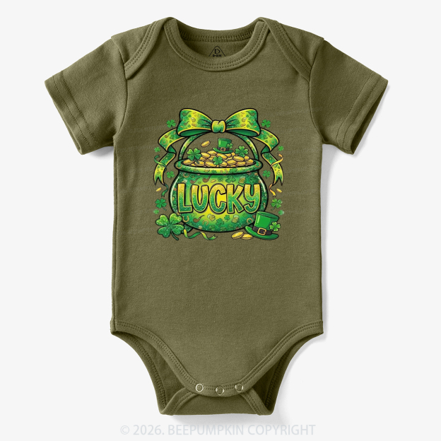 Lucky Shamrock Coquette St. Patrick's Day Bodysuit