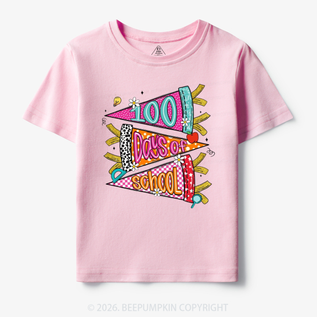 100 Days of School Coquette Bow Pencil Toddler&Kid's Tees