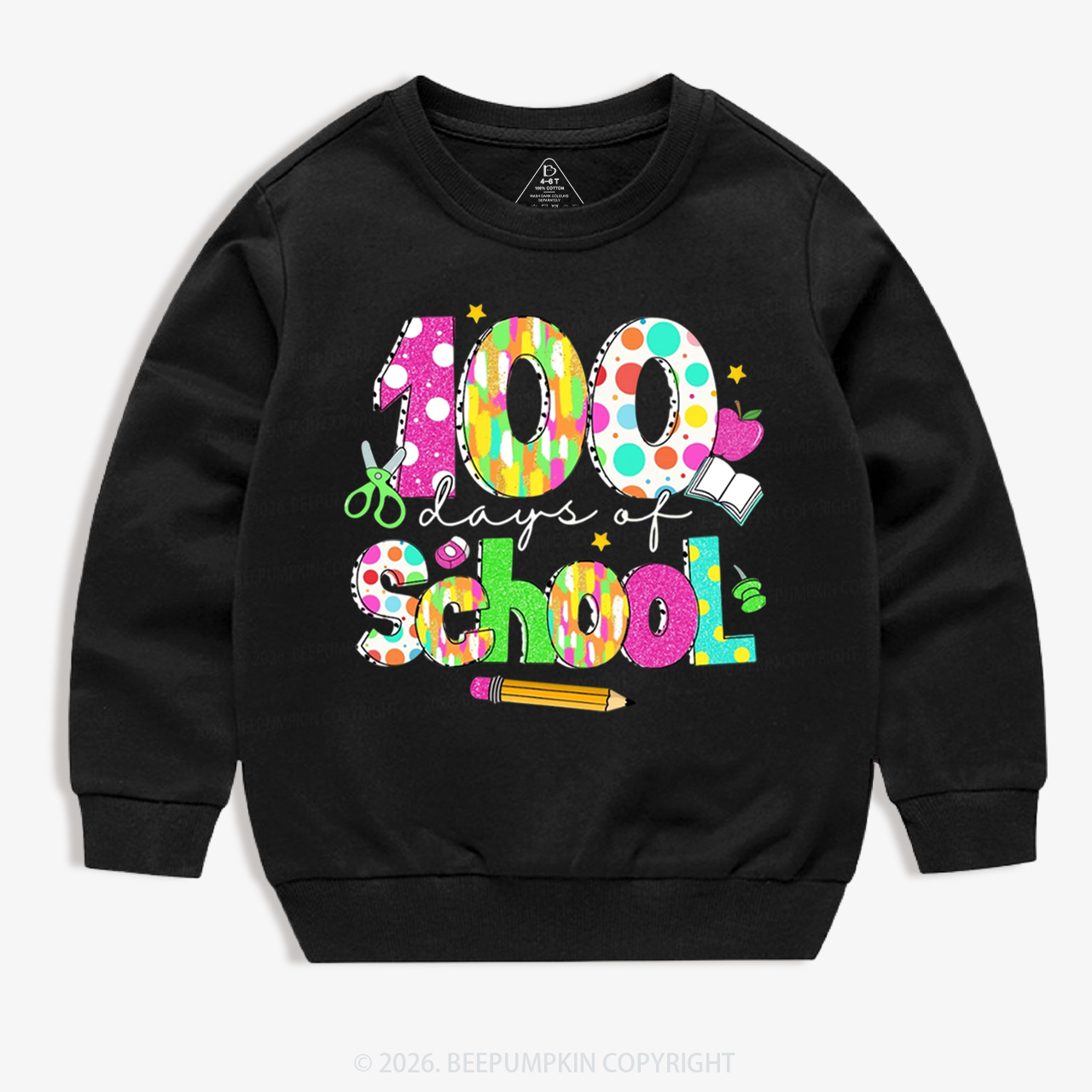 Colorful 100 Days of School Toddler&Kid's Sweatshirt
