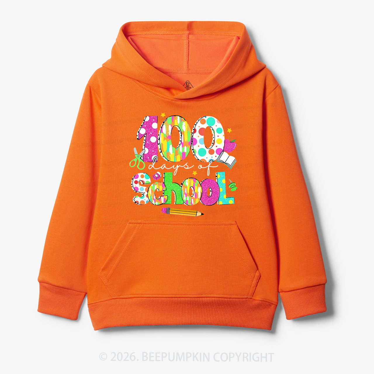 Colorful 100 Days of School Toddler&Kid's Hoodies