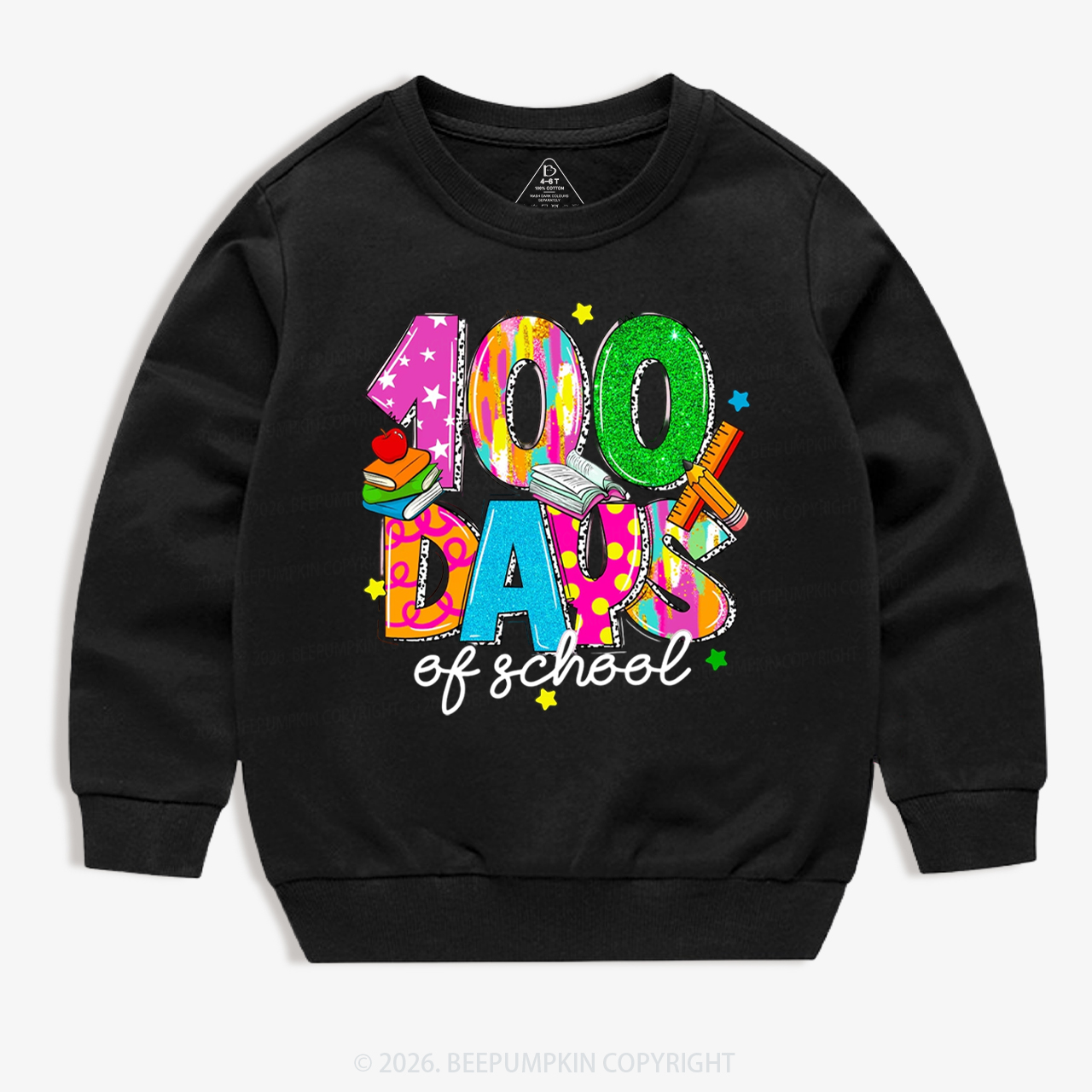 Bright & Fun 100 Days of School Toddler&Kid's Sweatshirt