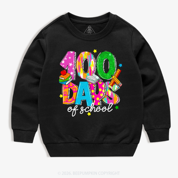 Bright & Fun 100 Days of School Toddler&Kid's Sweatshirt