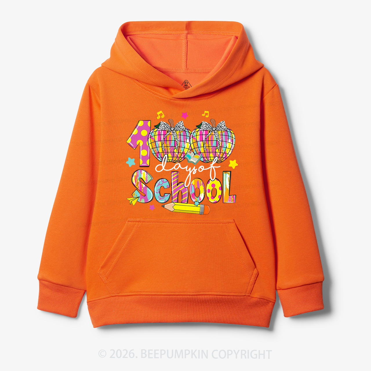Bow & Plaid 100 Days of School Toddler&Kid's Hoodies