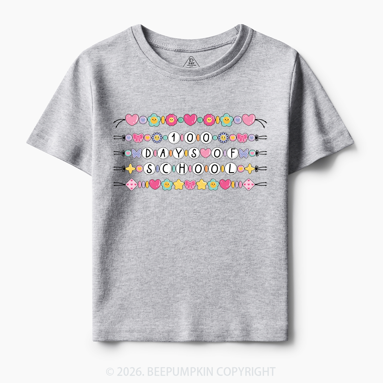 100 Days of School Beaded Bracelet Toddler&Kid's Tees