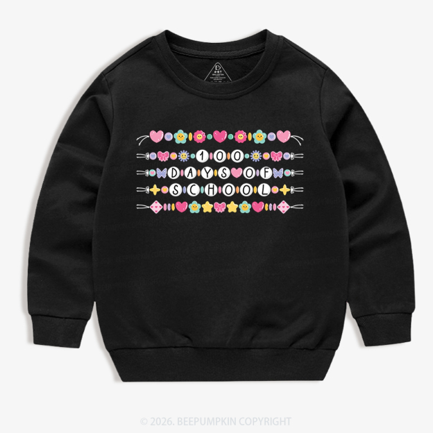 100 Days of School Beaded Bracelet Toddler&Kid's Sweatshirt