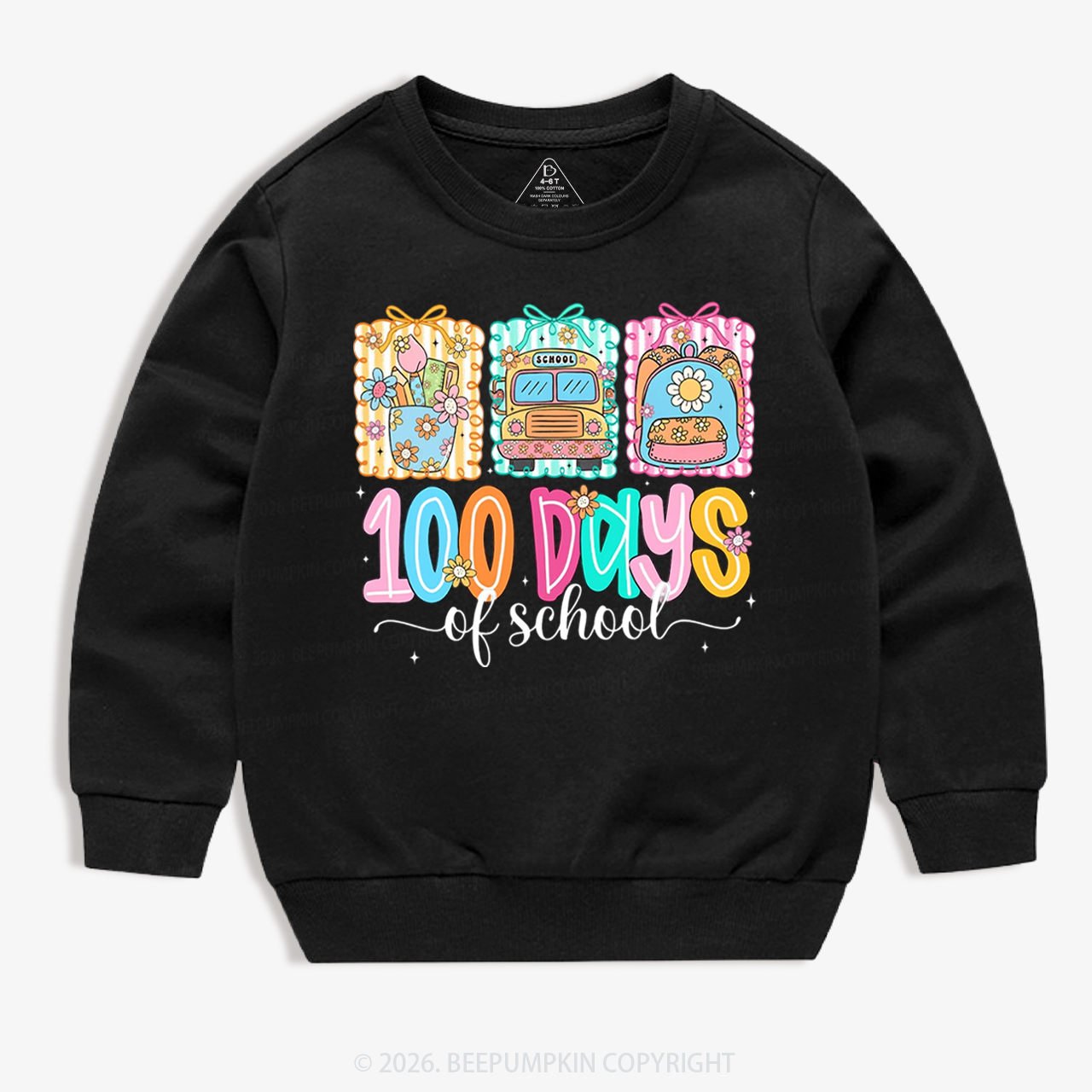 Classroom Art 100 Days of School Toddler&Kid's Sweatshirt