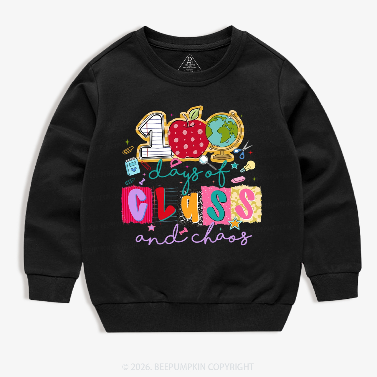 Class And Chaos 100 Days of School Toddler&Kid's Sweatshirt