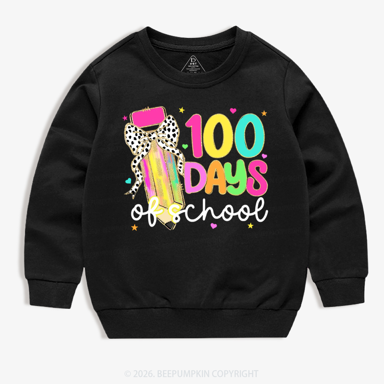 Pink Pencil Celebration 100 Days of School Toddler&Kid's Sweatshirt