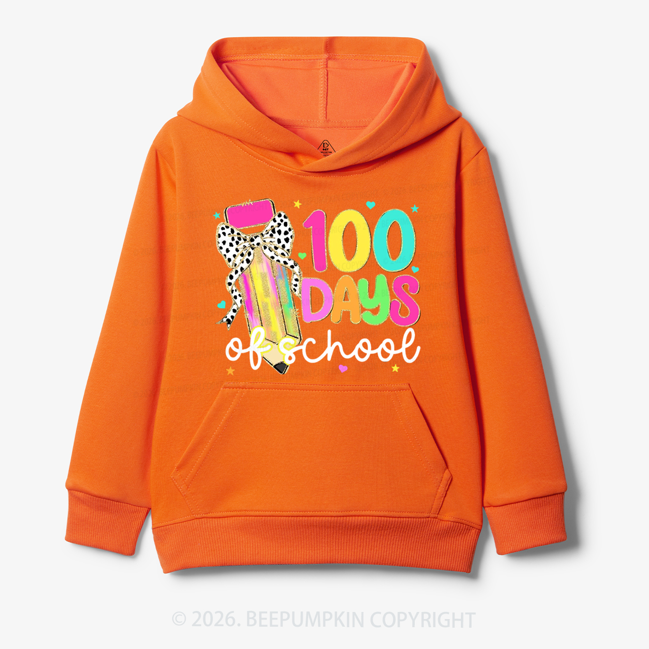 Pink Pencil Celebration 100 Days of School Toddler&Kid's Hoodies