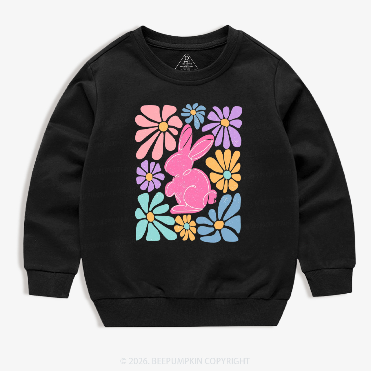 Easter Bunny Floral Kid's Sweatshirt