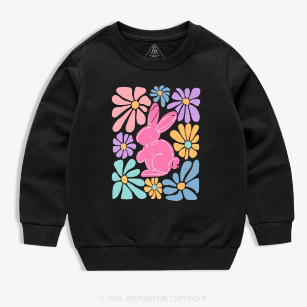 Easter Bunny Floral Kid's Sweatshirt