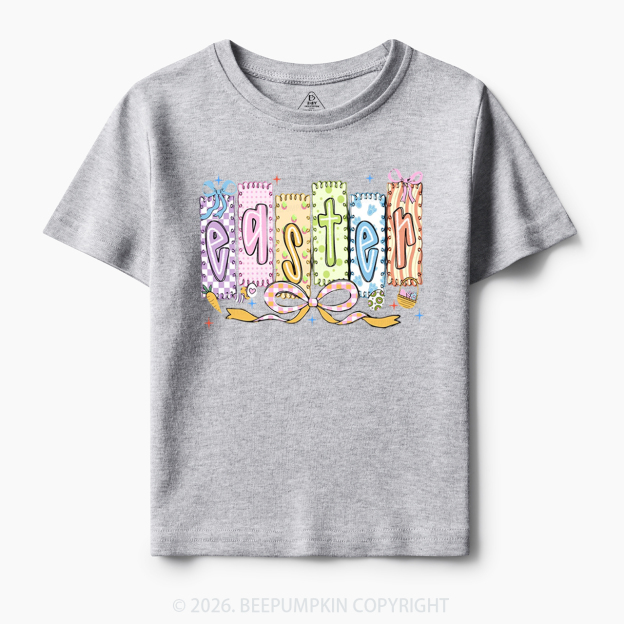 Cute Pastel Preppy Coquette Easter Toddler&Kid's Tees