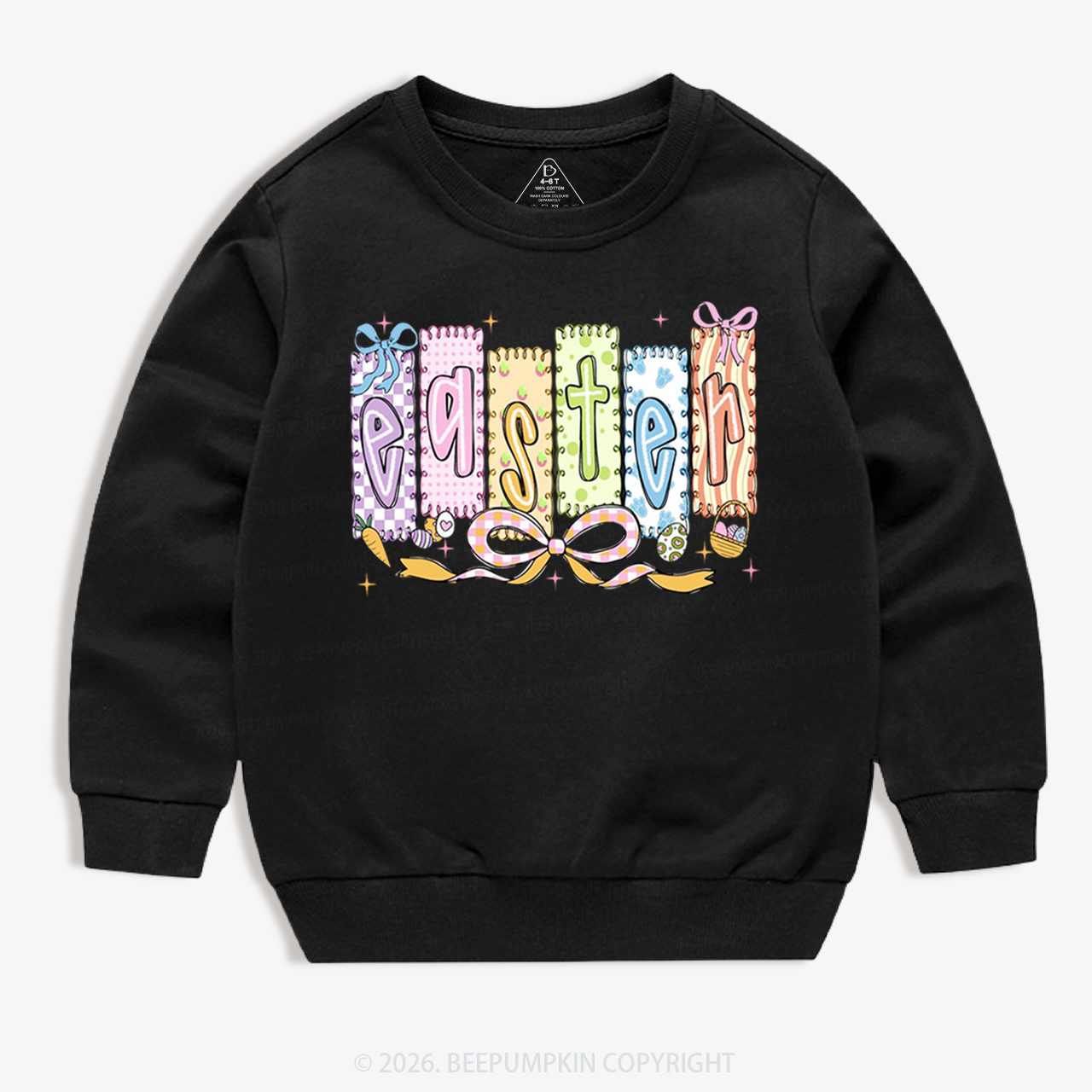 Cute Pastel Preppy Coquette Easter Kid's Sweatshirt