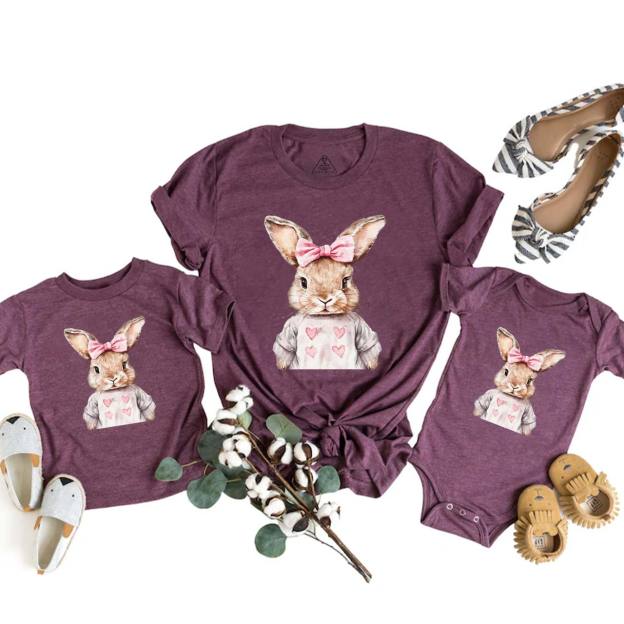 Sweet Bow Bunny Easter Mom&Me Matching Tees