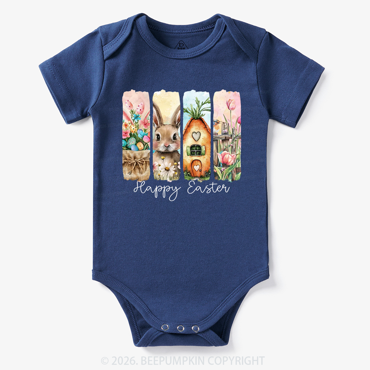 Happy Easter Floral Spring Bodysuit