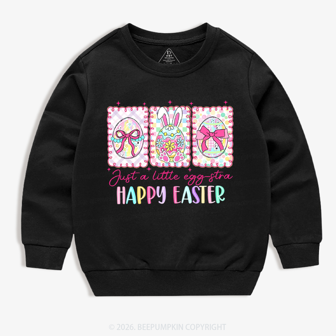 Just A Little Egg Star Easter Kid's Sweatshirt