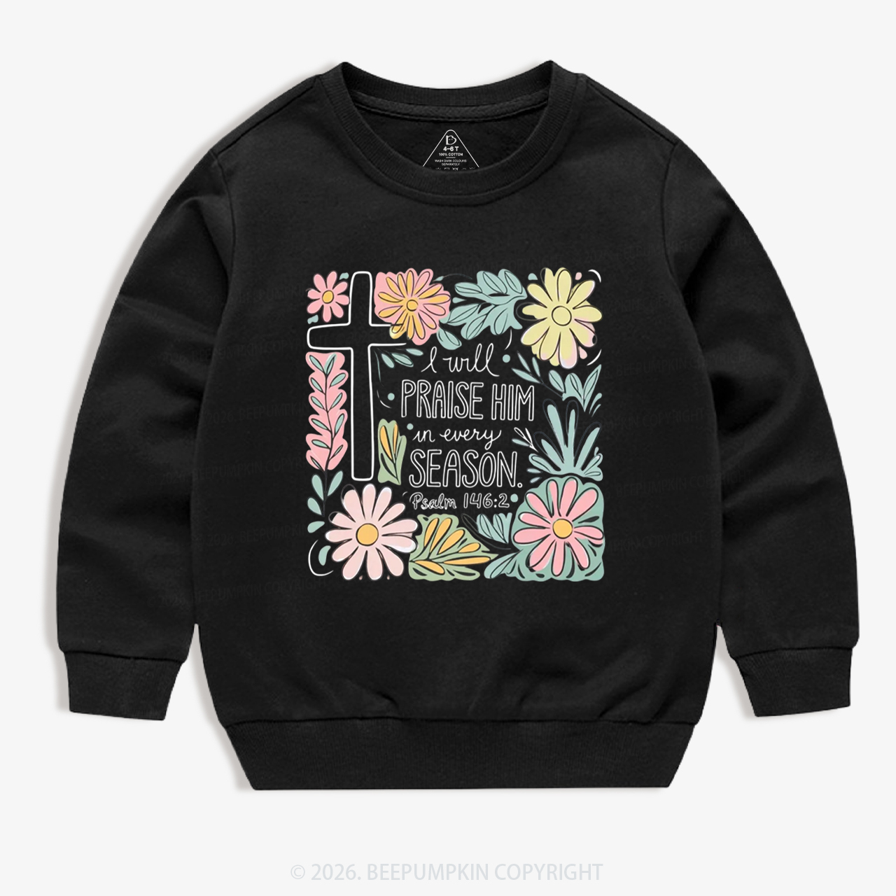 Easter I will Praise Him Kid's Sweatshirt