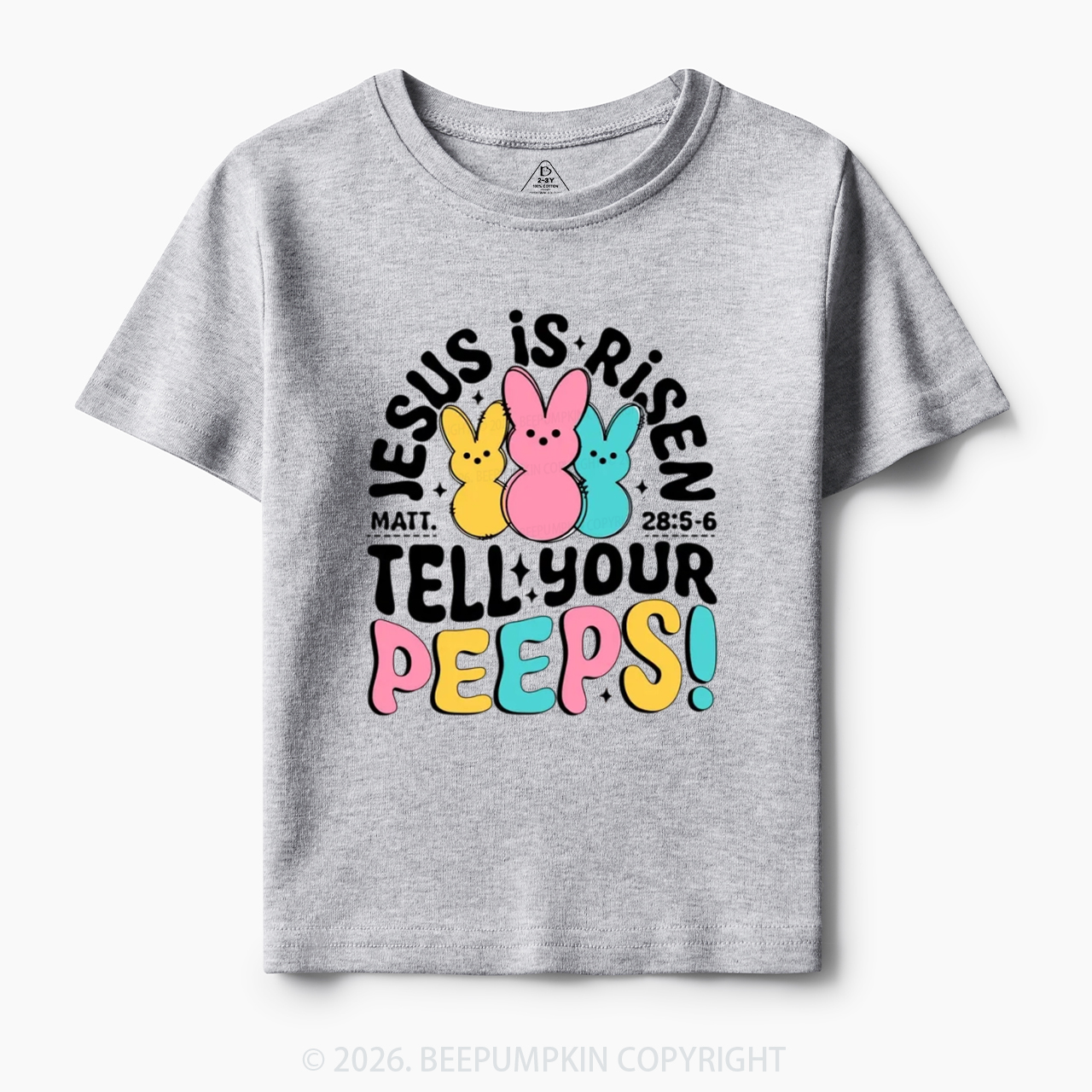 Jesus Is Risen Tell Your Peeps Easter Toddler&Kid's Tees