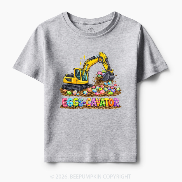 Eggs-Cavator Excavator Easter Toddler&Kid's Tees
