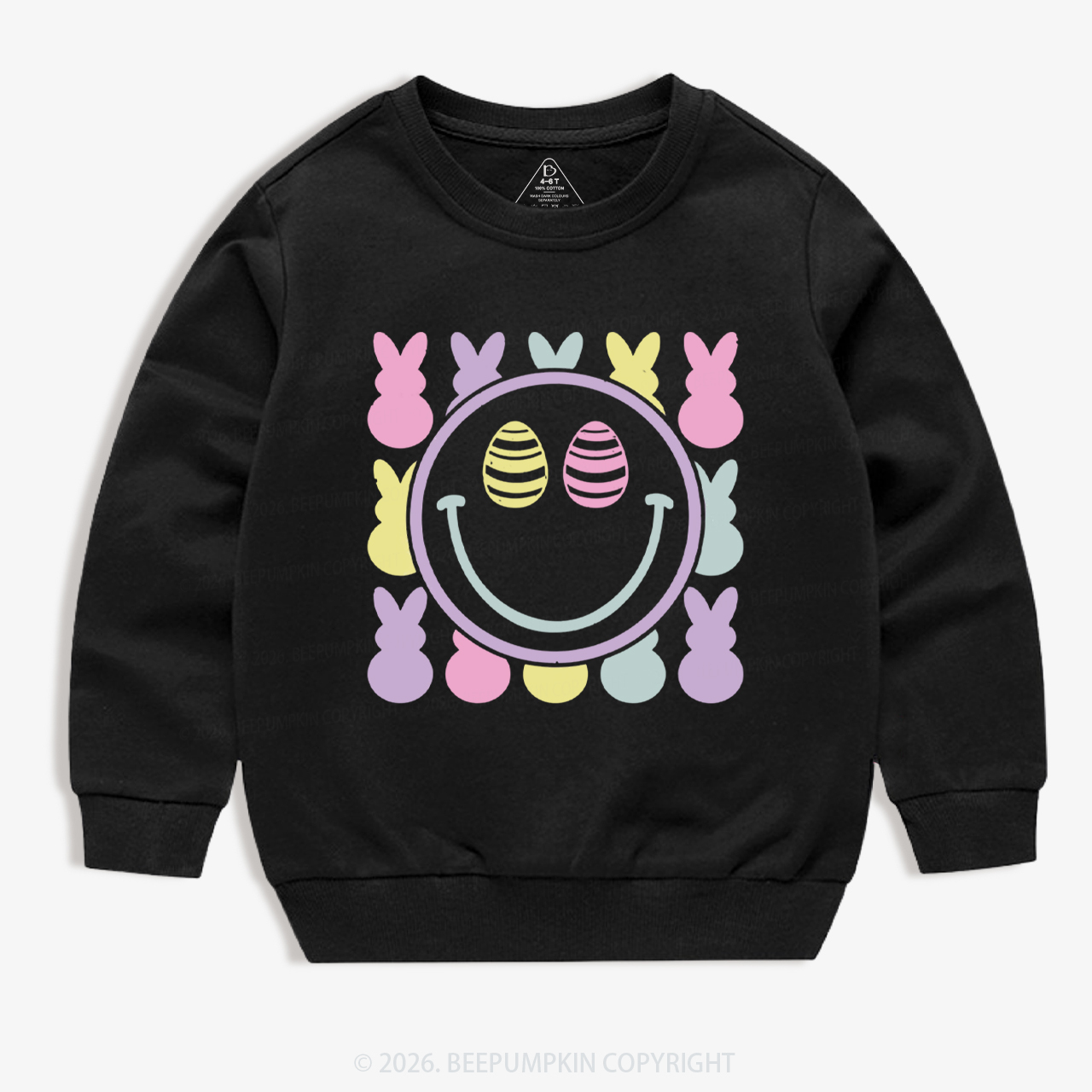 Easter Smiley Chilling Peeps Kid's Sweatshirt