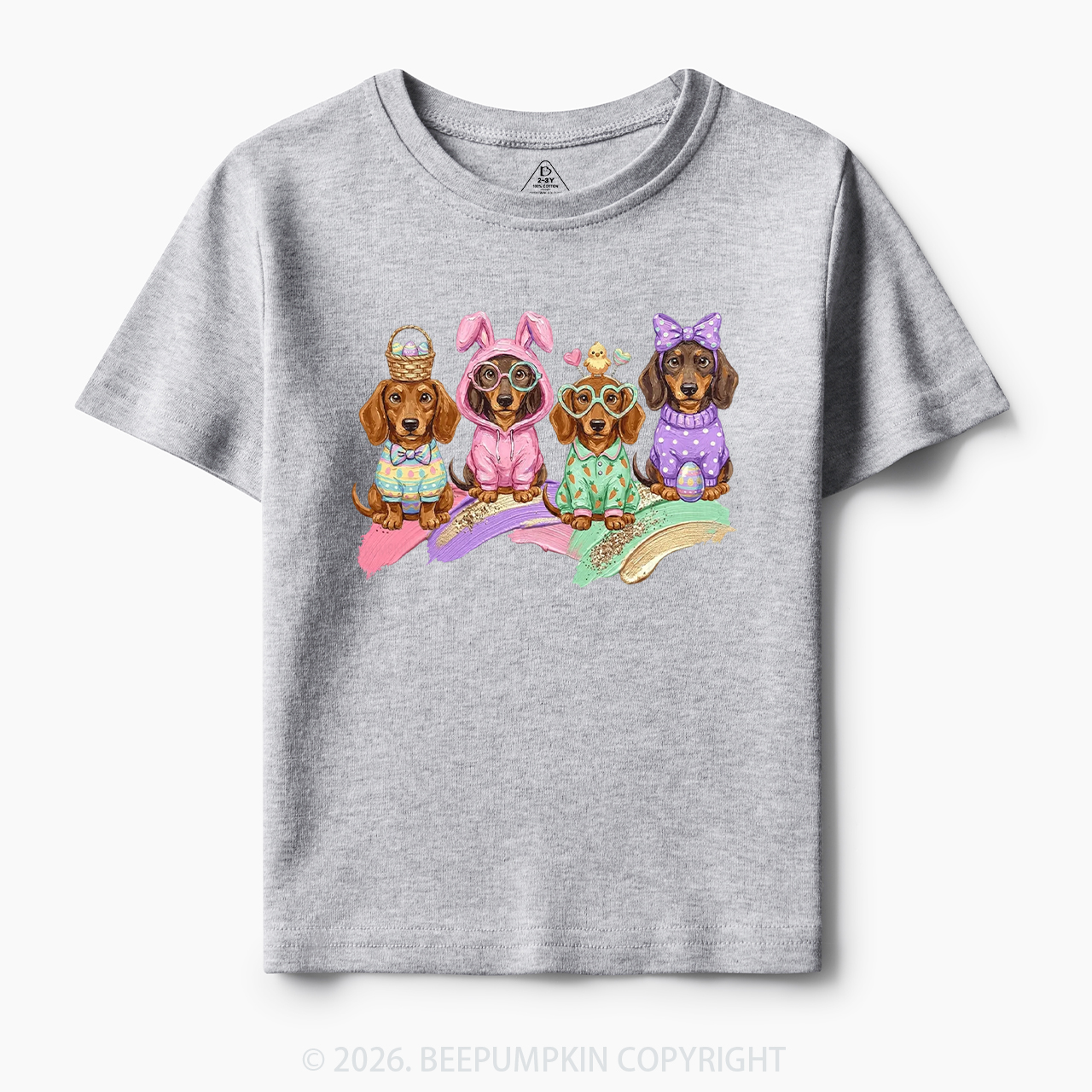 Easter Dog Cute Dachshund Toddler&Kid's Tees