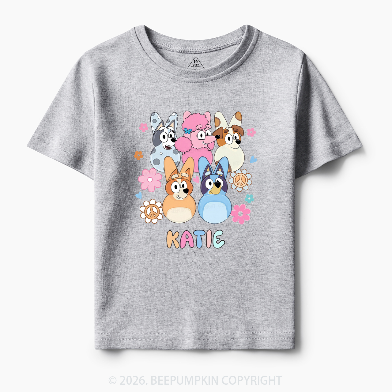 Personalized Cartoon Dog Easter Toddler&Kid's Tees