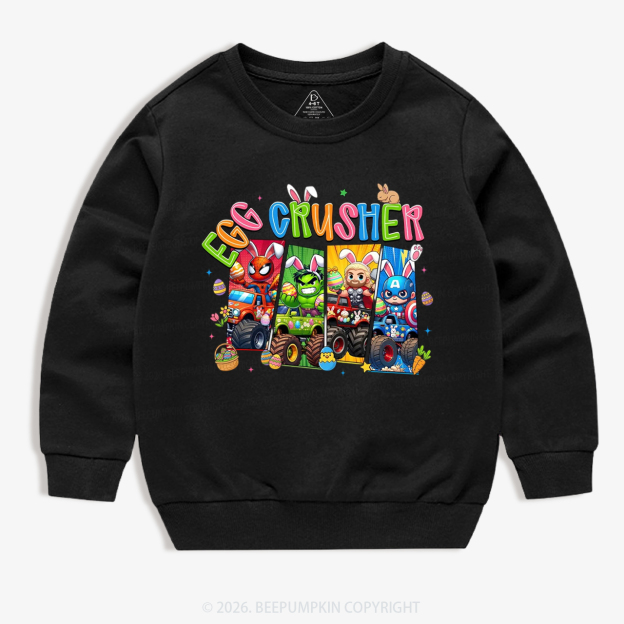 Easter Truck Egg Crusher Kid's Sweatshirt