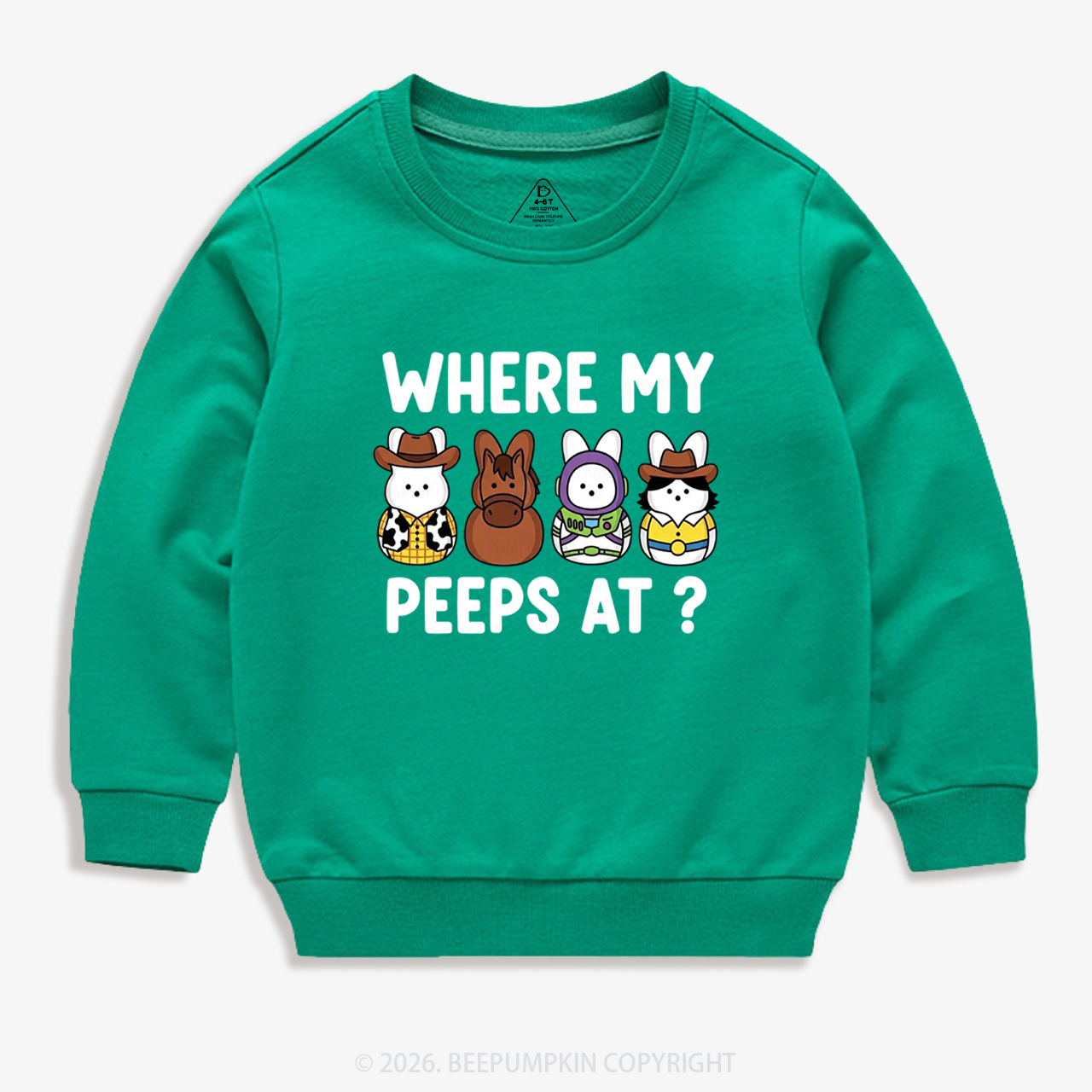 Where My Peeps At Easter Kid's Sweatshirt