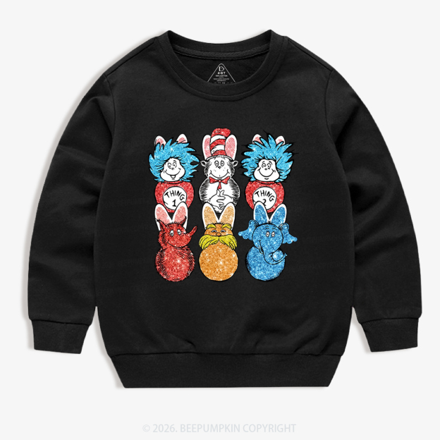 Easter Peeps Cartoon Kid's Sweatshirt