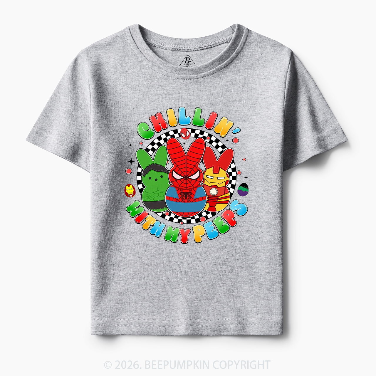 Cartoon Chillin With My Bunny Easter Toddler&Kid's Tees