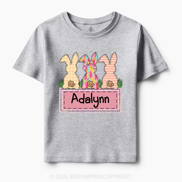 Personalized Name Retro Happy Easter Toddler&Kid's Tees