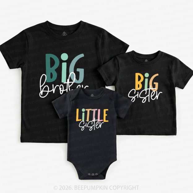 Big & Little Bond Matching Tees For Siblings