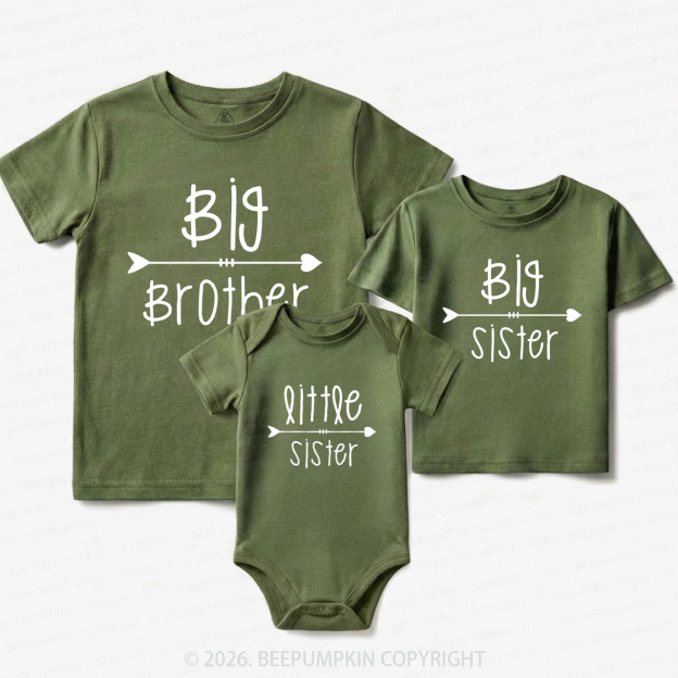 Big & Little Arrows Matching Tees For Siblings