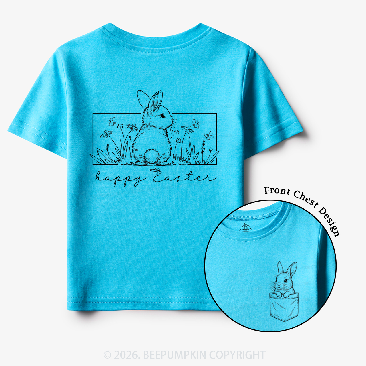 Happy Easter Spring Flowers Toddler&Kid's Tees