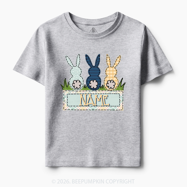 Personalized Name Easter Bunny Trio Toddler&Kid's Tees