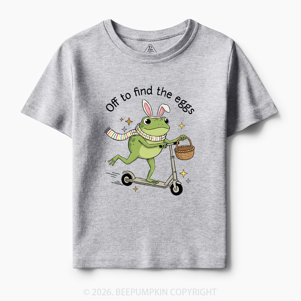 Funny Frog on Scooter Easter Egg Toddler&Kid's Tees 7