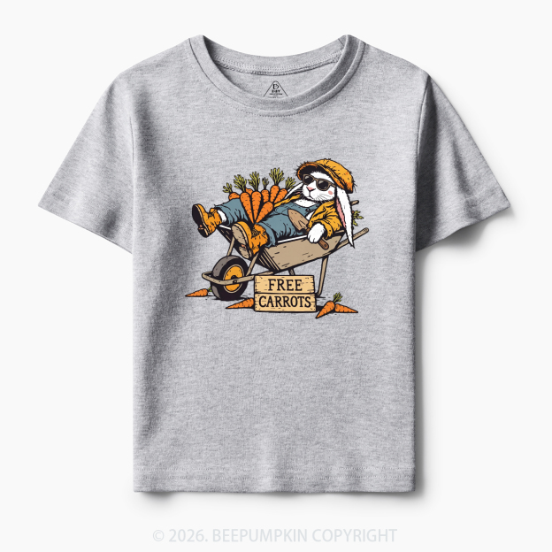 Cool Bunny Free Carrots Easter Toddler&Kid's Tees