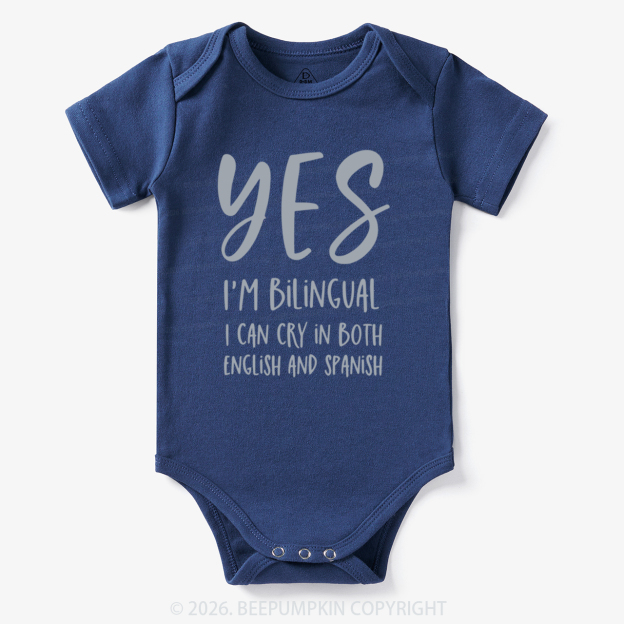 Personalized Color Funny Bilingual Bodysuit