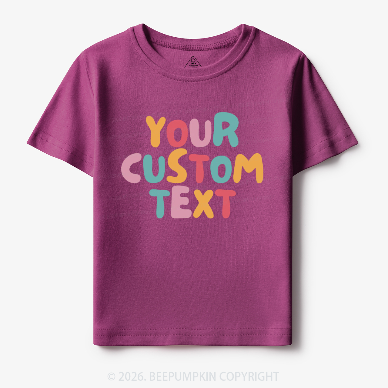 Personalized Retro Your Text Toddler&Kid's Tees Beepumpkin