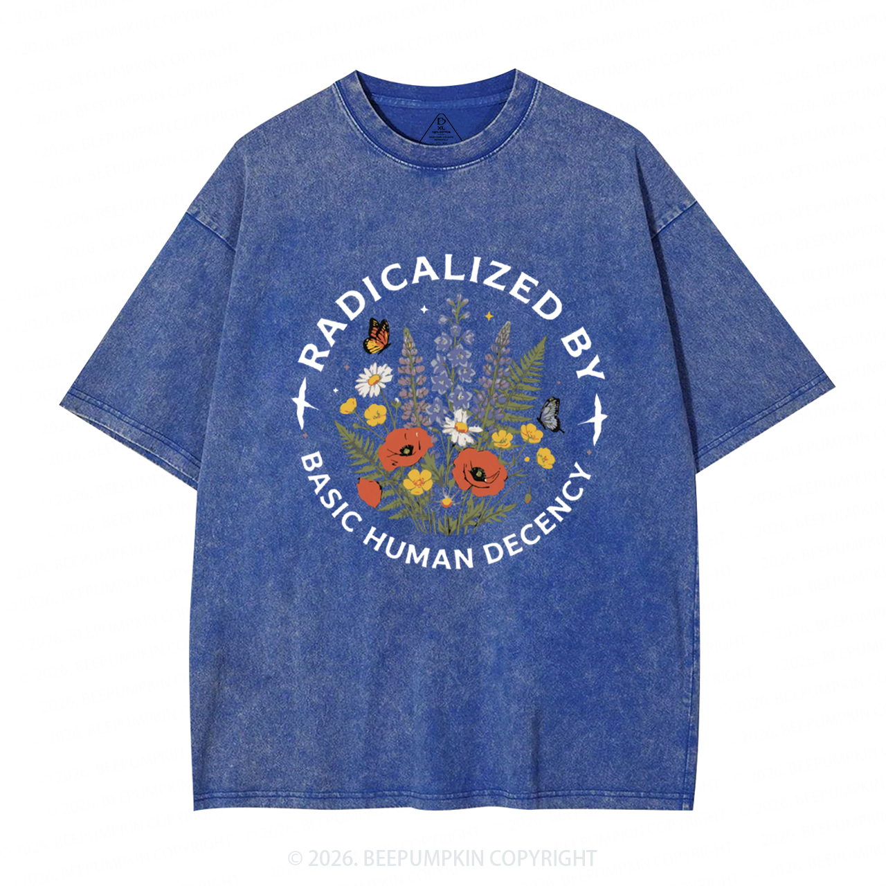 Radicalized By Basic Human Decency Washed T-Shirts
