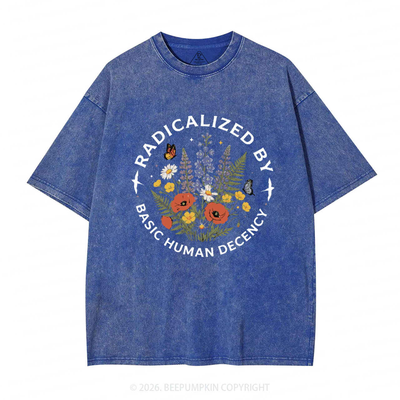 Radicalized By Basic Human Decency Washed T-Shirts