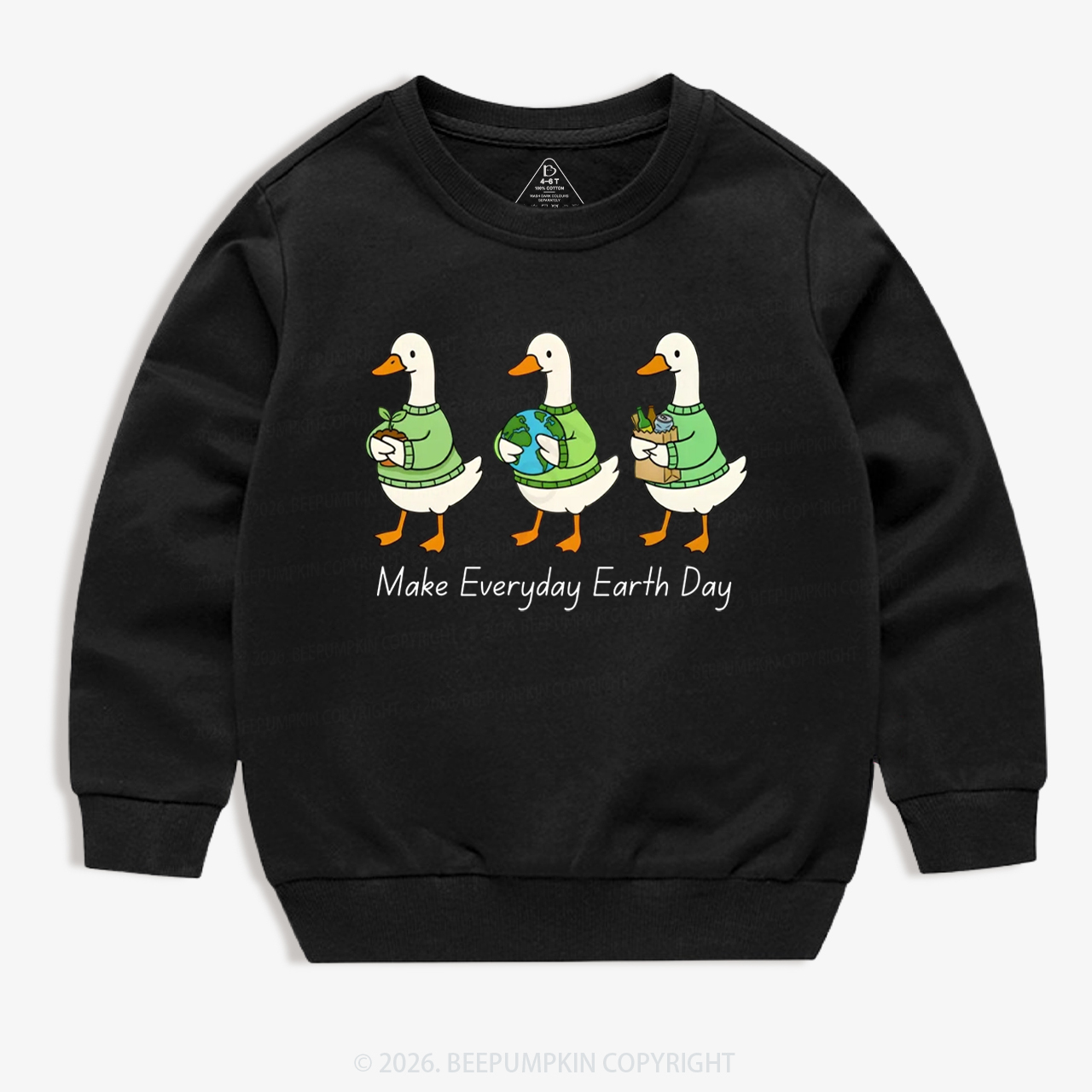 Make Everyday Earth Day Silly Goose Kid's Sweatshirt