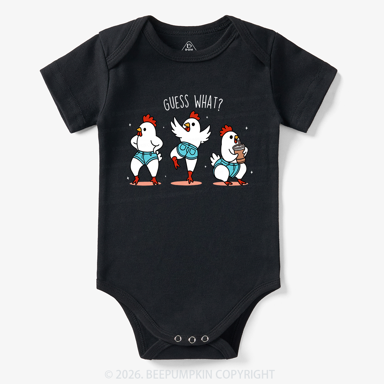 Guess What Chicken Butt Funny Western Bodysuit