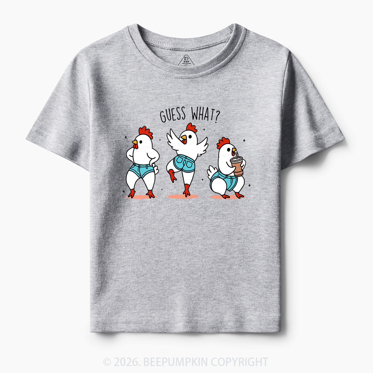 Guess What Chicken Butt Funny Western Toddler&Kid's Tees
