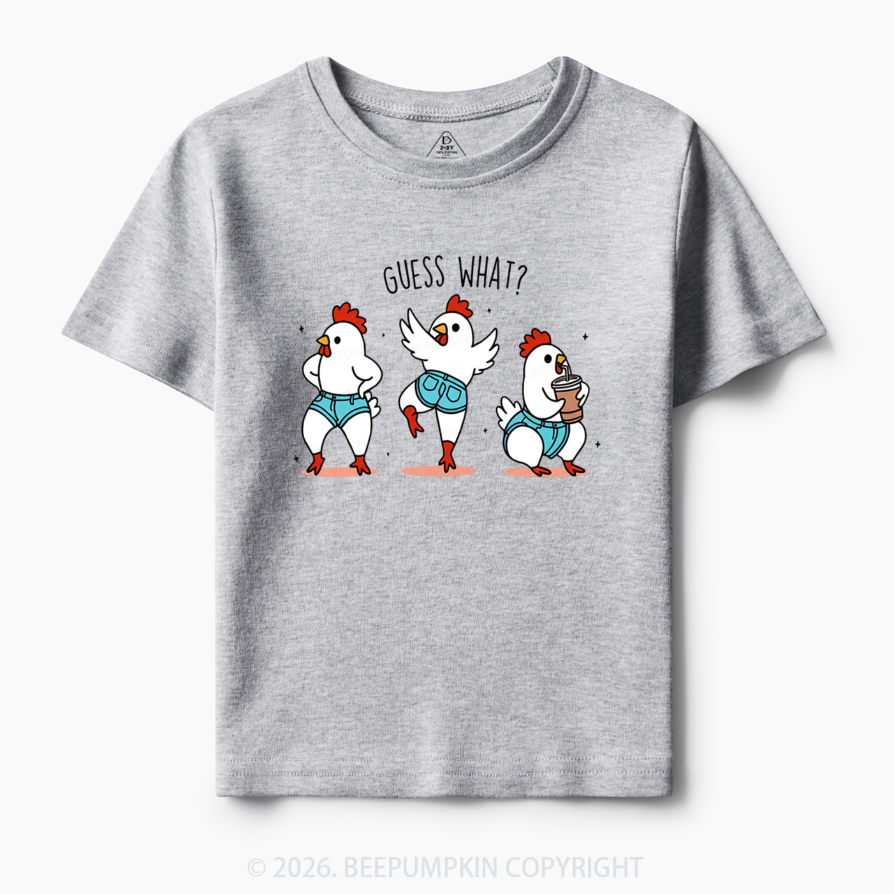 Guess What Chicken Butt Funny Western Toddler&Kid's Tees